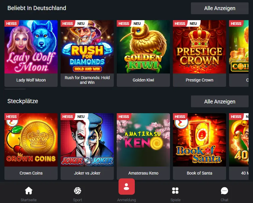 Wetten & Spiele games